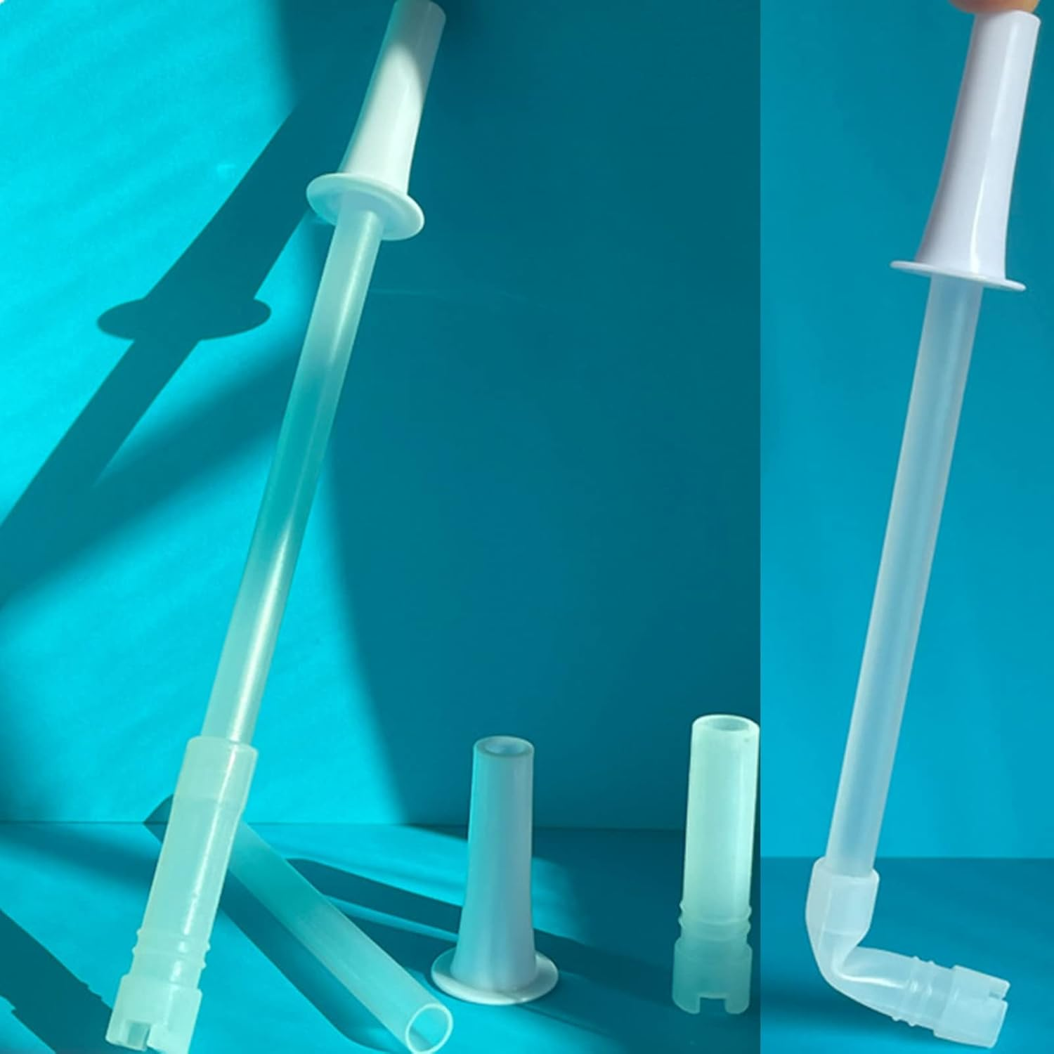 Delove Universal Long Straws for Gallon Water Bottles - Attach a Straw to Your Sports Jug - Cut Size to Fit Any Bottles - Replacement Straws -Half Gallon/32Oz/64Oz/128Oz - Set of 4 image number 4