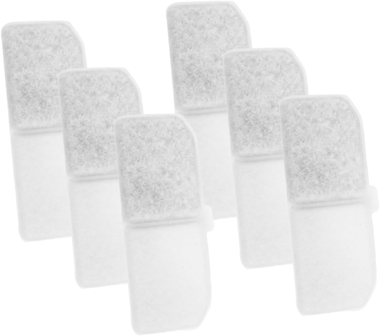 Gatuida Cat Water Fountain Replacement Filters 6Pcs with Charcoal and Square Sponge for Efficient Water Filtration and Circulation image number 4