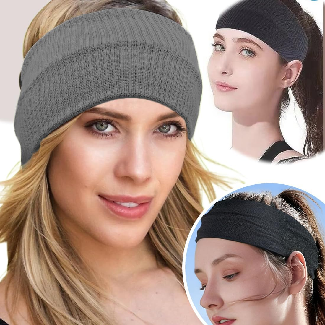 JEYORZY Pack of 3 Hair Bands, Women'S Headbands, Sports Elastic Hair Bands, Women'S Soft Headbands, Non-Slip Headbands, Exercise, Gym, Yoga, Running, Hair Band image number 3