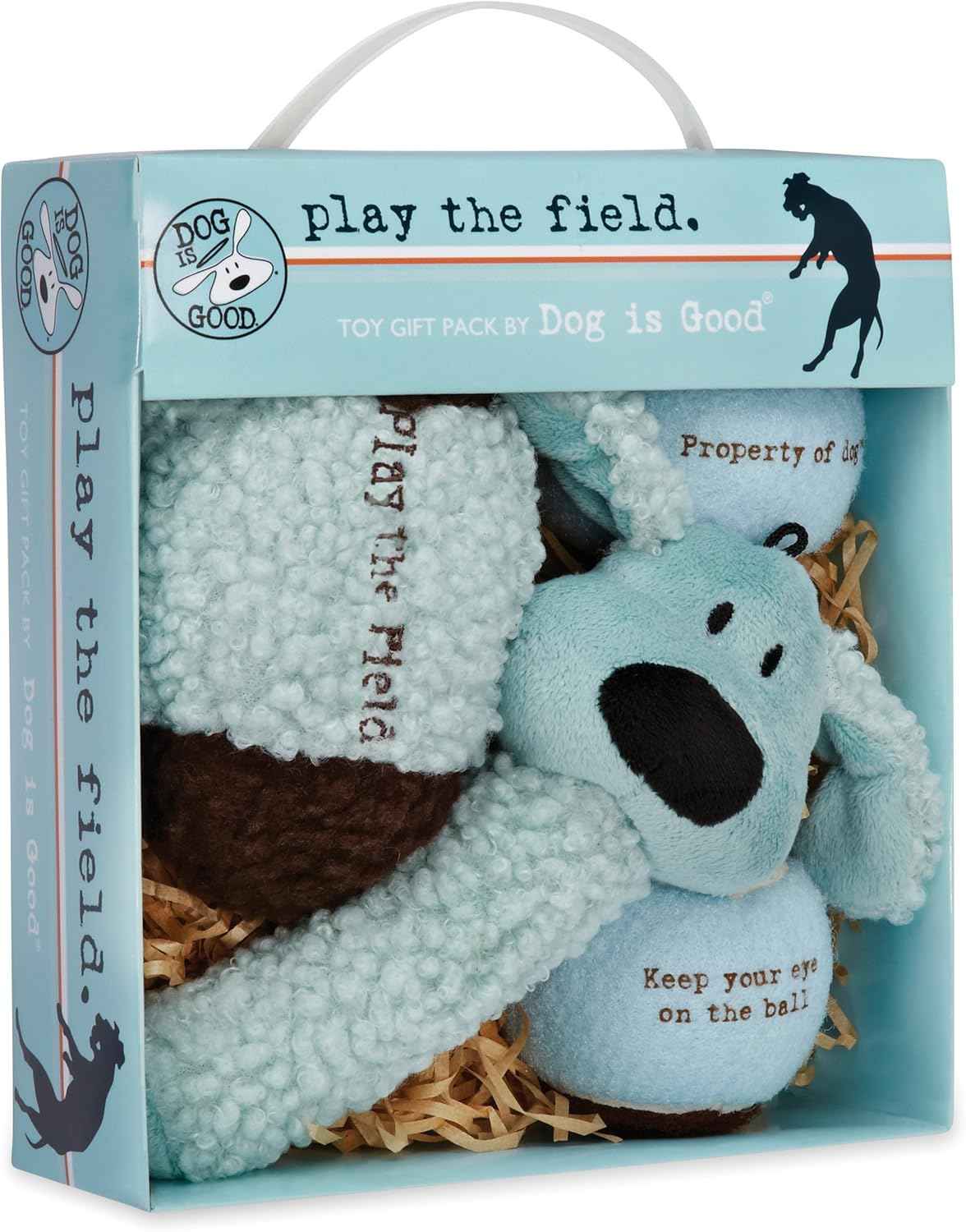 Dog Is Good 4-Piece Dog Toy Gift Box &ndash; Play the Field Plush Toys Great for Games of Fetch to Exercise Your Dog image number 4
