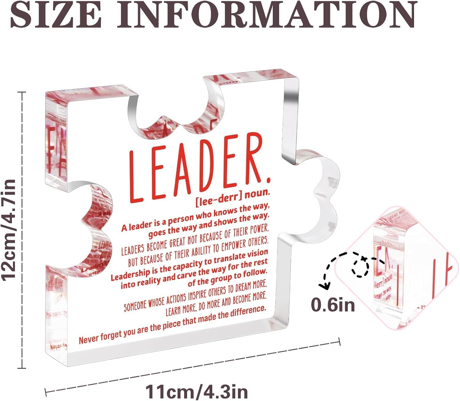 Leader Gifts Appreciation Leader Boss Mentor Supervisor PM Retirement Leaving Coworker Bosses Day Promotion Celebration Birthday Leader Definition Decorative Desk Sign image number 1