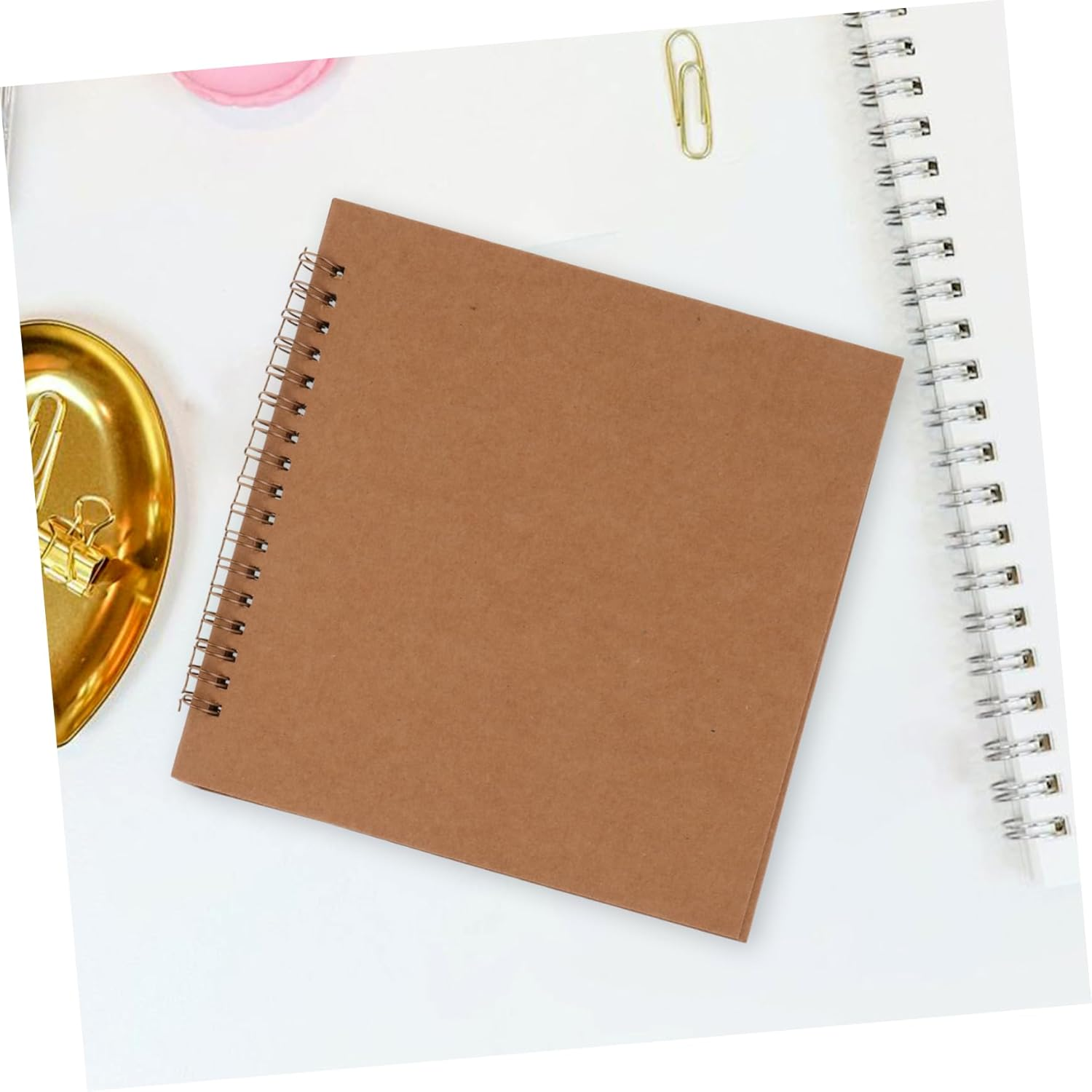 Photo Album Scrapbook Keepsake in Luxurious Brown Kraft Paper DIY Ample Storage Capacity Minimalist Modern Design for Couples Babies Weddings Families Travel image number 4