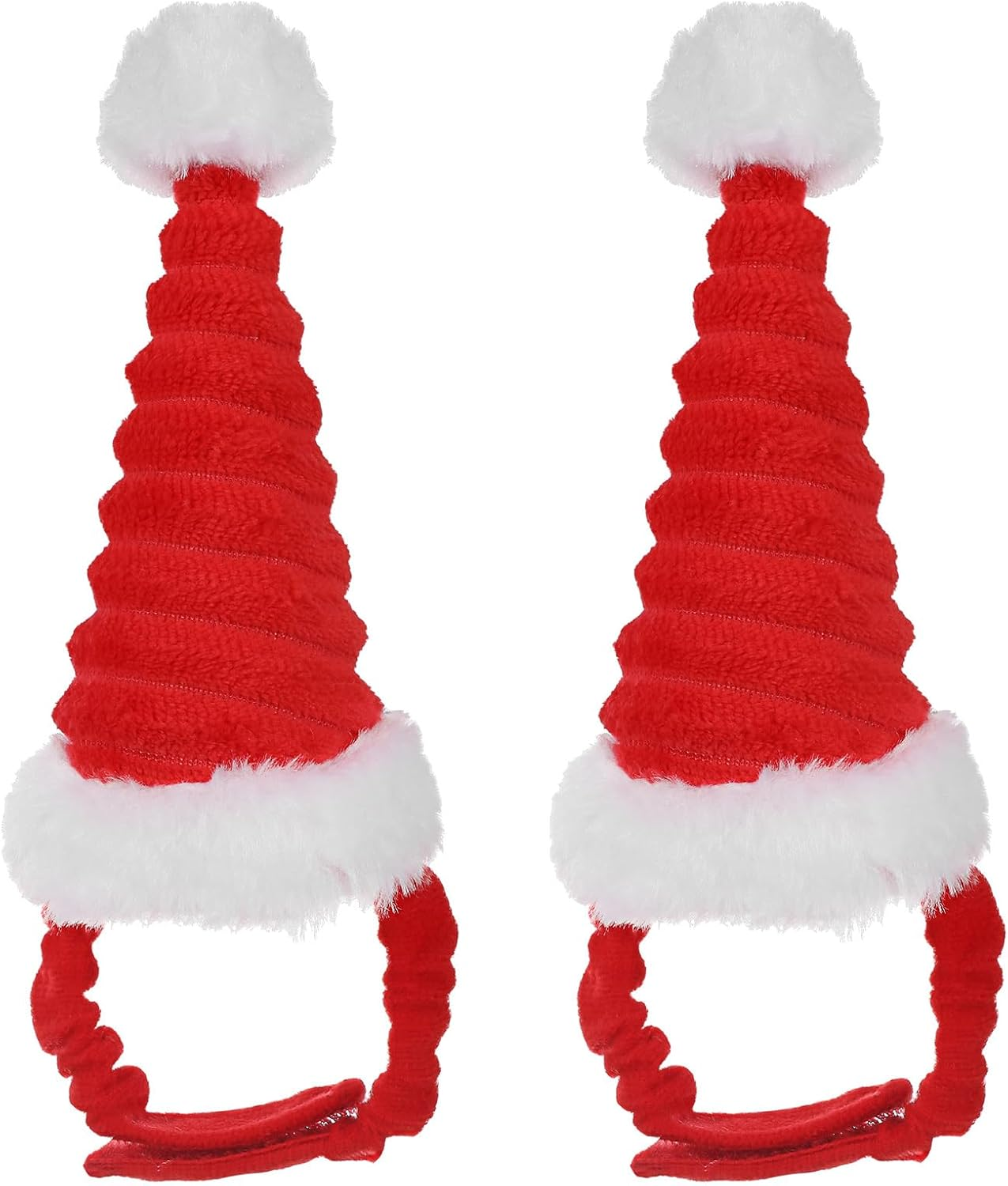 VILLCASE 2 X Cat Christmas Hat Santa Hamster Hat Christmas Small Animal Headwear Christmas Pet Outfits for Rabbits Guinea Pigs Chinchilla Kitty image number 2