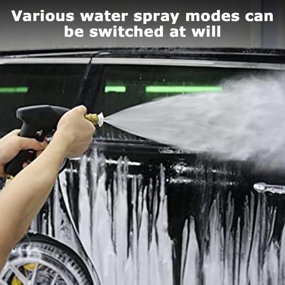 High Pressure Washer Gun, Car Cleaning Washer Tool, Power Short Spray Gun, Power Washer Gun Kit, Washer Gun with 5Pcs Spray Nozzles, Suitable for Indoor Outdoor