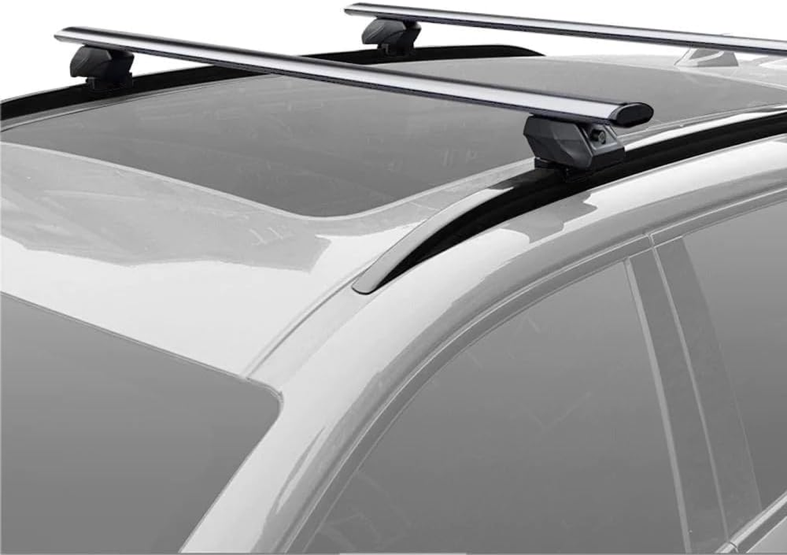 Cross Bars 127Cm Car Roof Rack Clip on Universal Lockable Aluminium Carrier Lock Rail Sedan image number 4