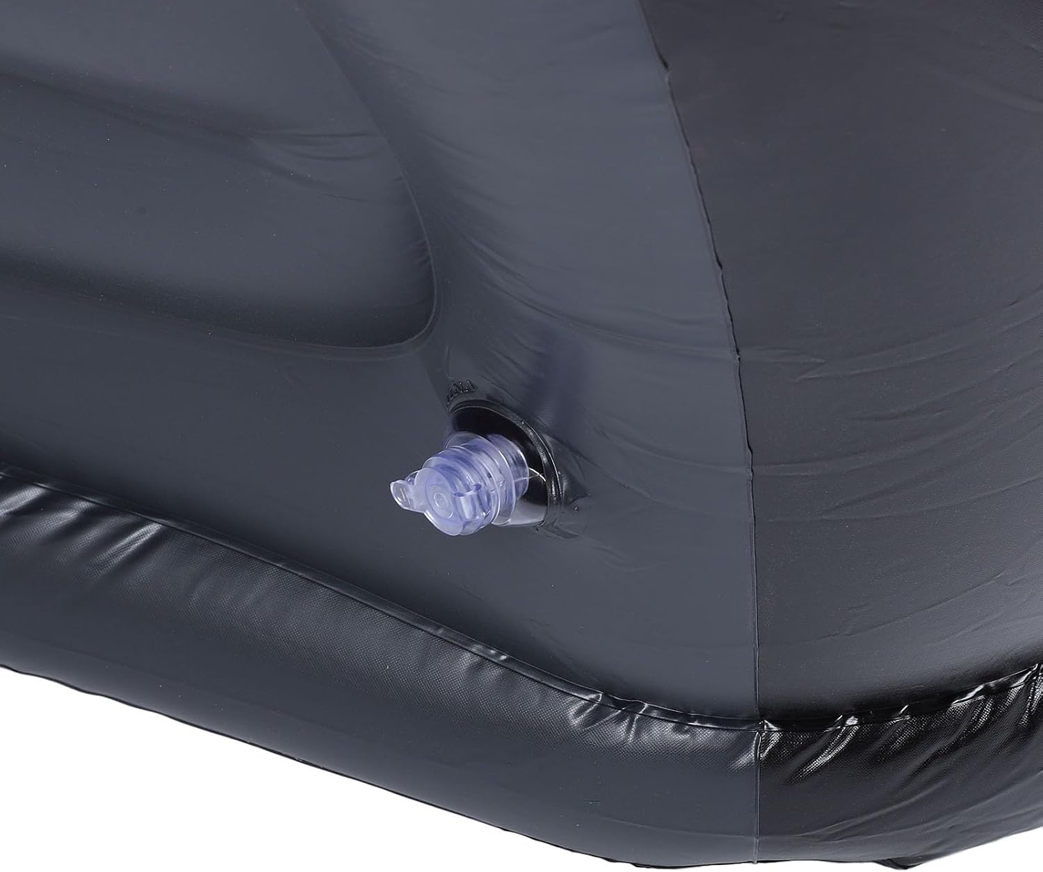 Bewinner Inflatable Sofa Chair with Footstool, Stylish Blow up Chair, Flocking Lounge Sofa Soft Camping Chair for Living Room Outdoor Travel Camping (Coffee) image number 2