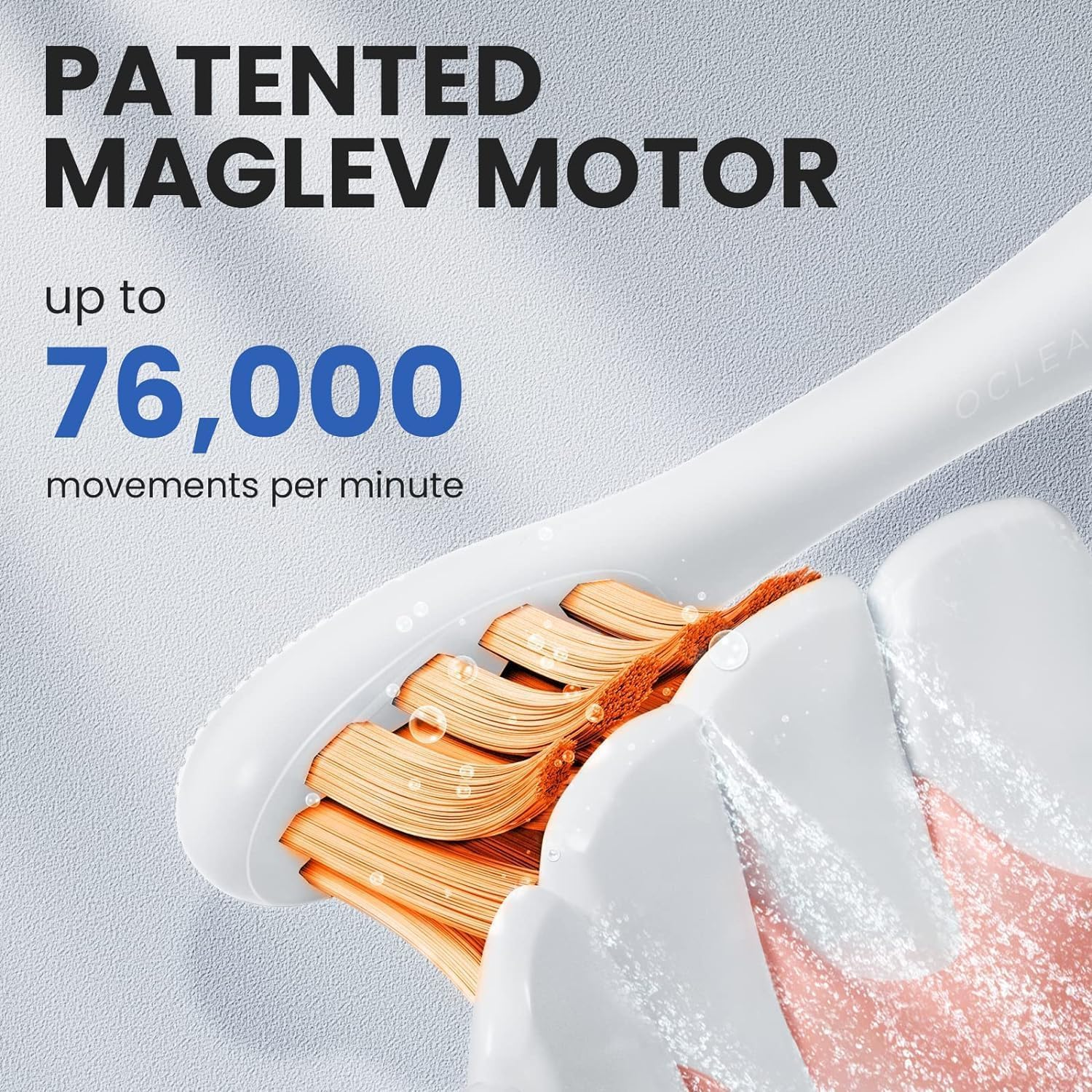 Oclean Flow Sonic Electric Toothbrush &ndash; 180-Day Battery, 5 Modes, Dupont Brush Head, Timer, IPX7 Waterproof &ndash; Oral Hygiene - White - Find Pink And Blue image number 3