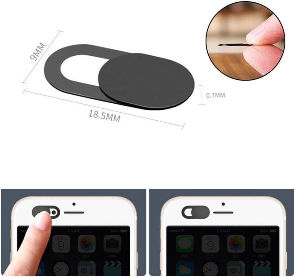 Poemtian 8Pcs Webcam Cover Camera Cover Protect Your Privacy Security,Protection from Dust and Dirt Slide Ultra Thin Mobile Phone Camera Blocker for Smartphone Laptop Desktop Computer PC Tablet (White) image number 2