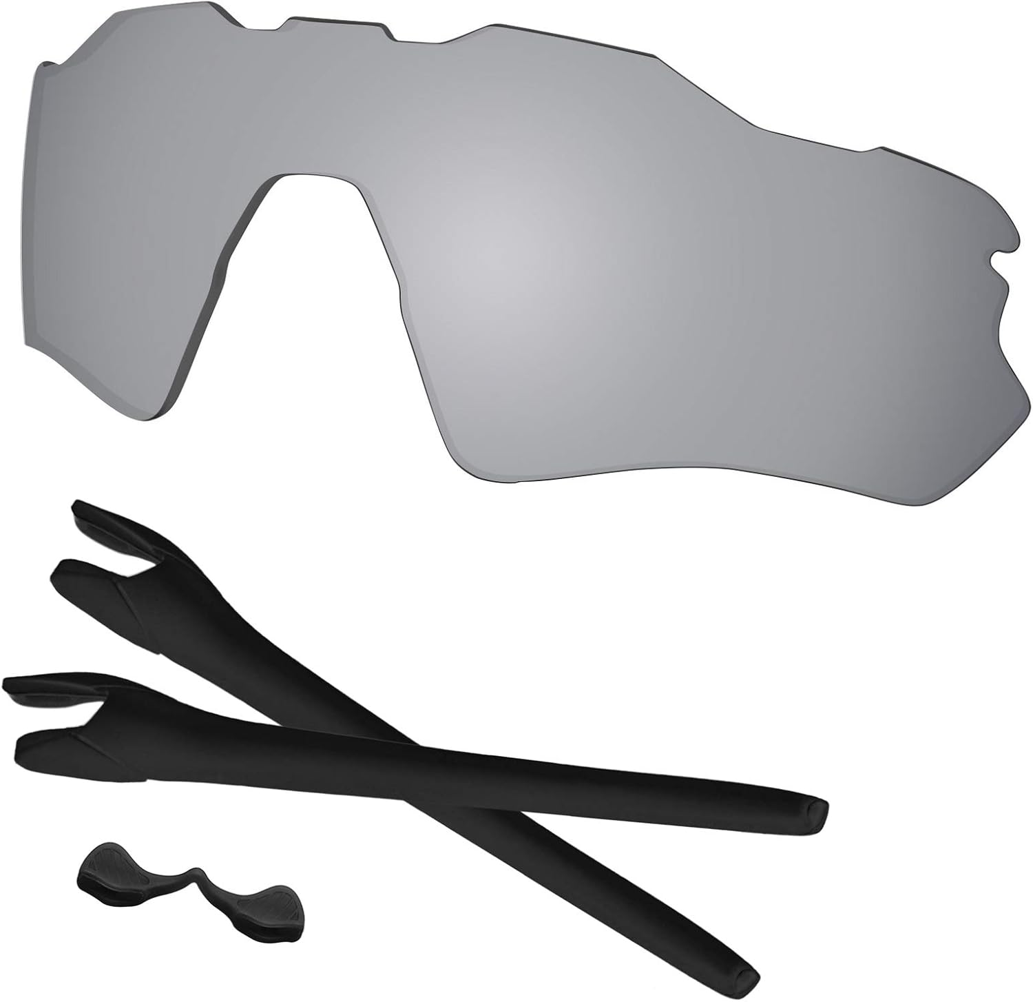 Predrox Radar EV Path Lenses & Rubber Kits Replacement for Oakley Sunglass OO9208 Polarized - Blue Mirror image number 7