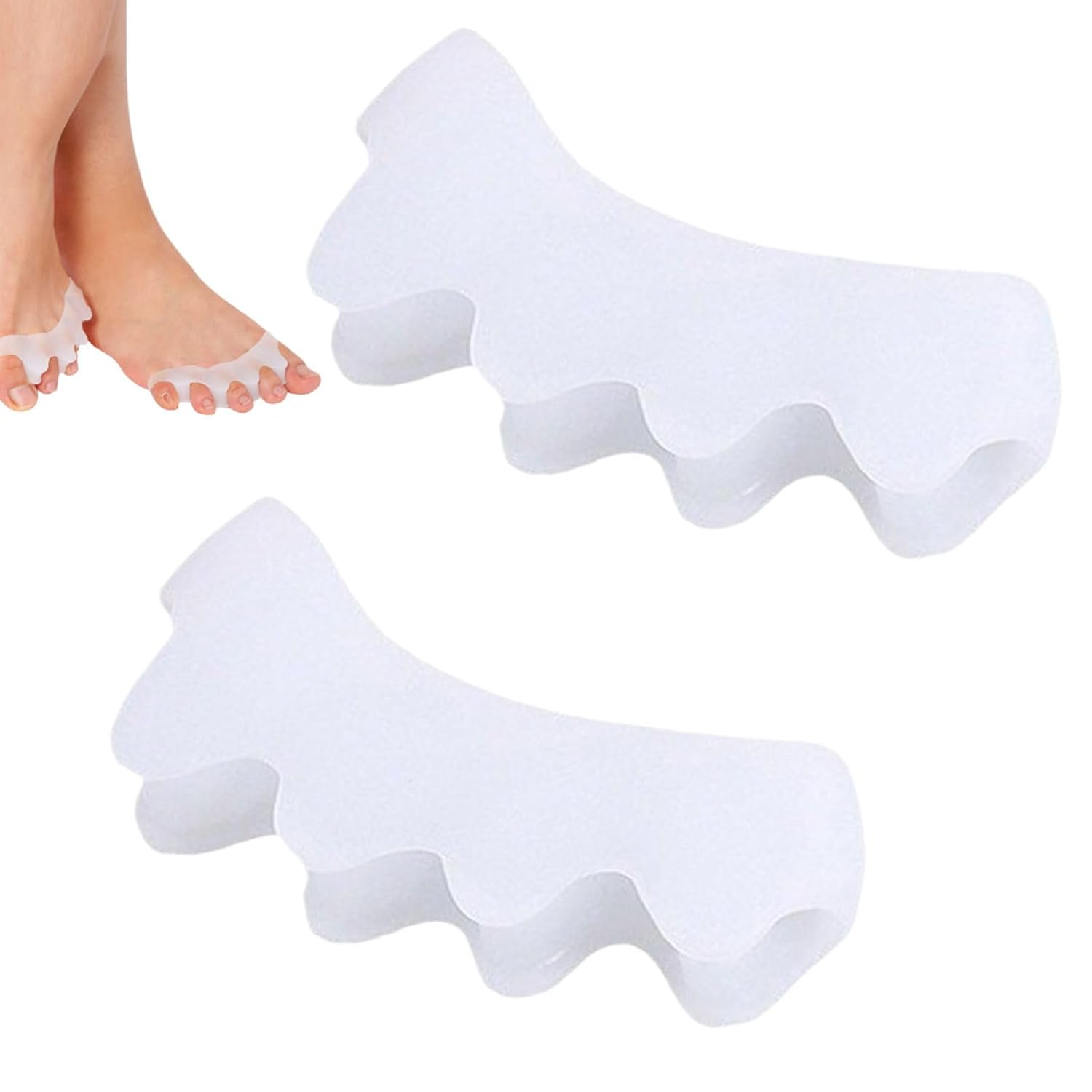 SVCEQZE Orthopedic Toe Separators | Toe Separator Foot Spacers | Protectors Straightener Sleeve for Comfortable Walking Running Exercise Women Men
