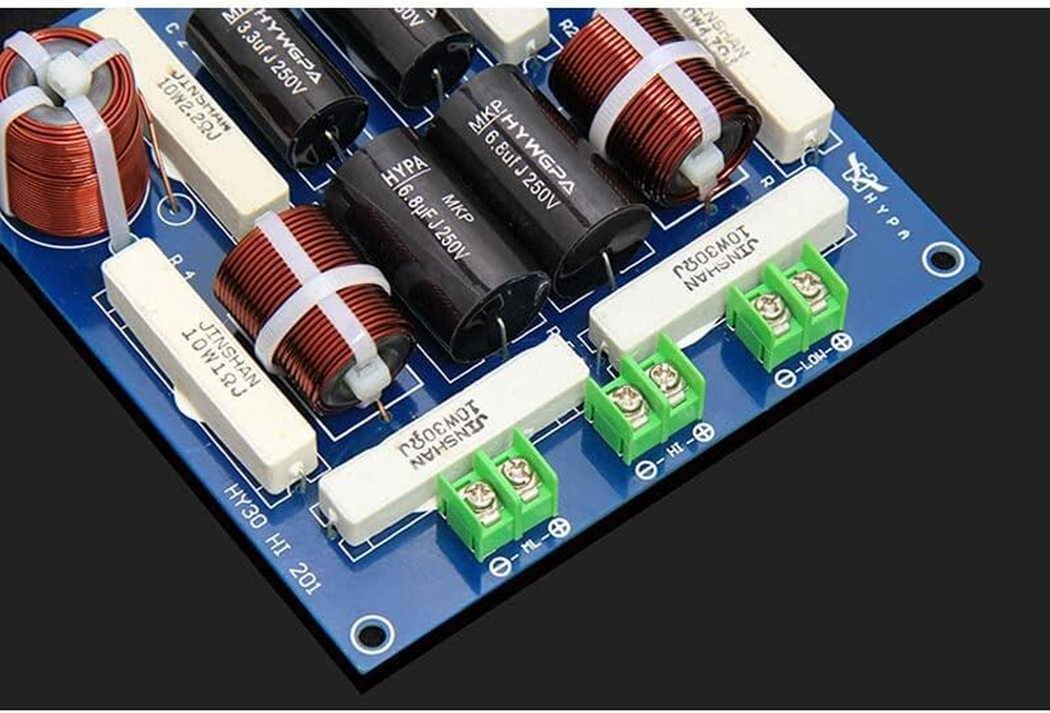 HOOCI 2PCS 3 Way 300W DIY Home Speaker Filter Circuit Frequency Divider Home Theater Hifi Stereo Audio Crossover Filters