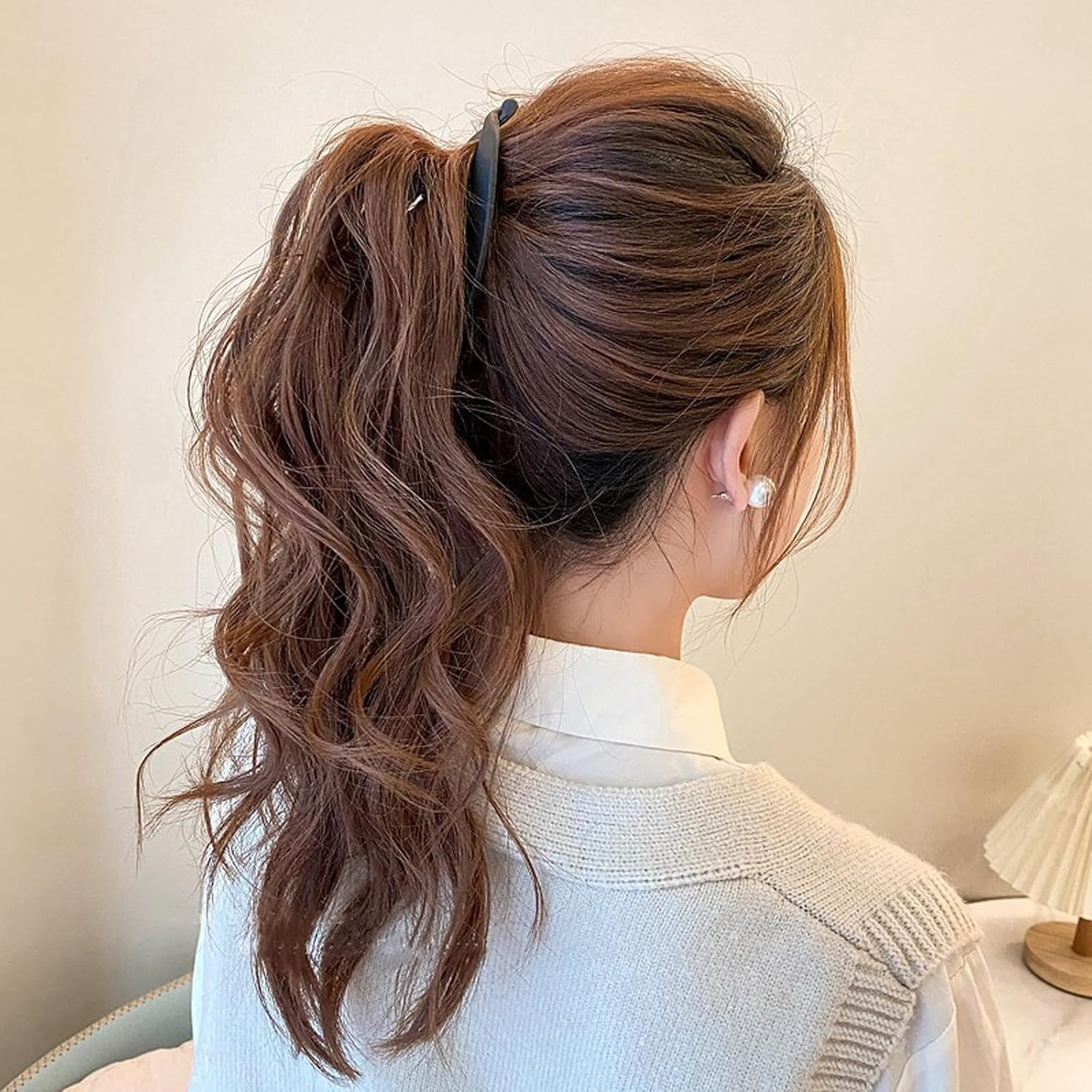 RTRTGS 4 Pieces Banana Hair Clips Classic Clincher Combs Large Double Comb Banana Clip Banana Fishtail Hair Clip for Women Girls, 2 Styles (Tortoiseshell Colour, Black) image number 6