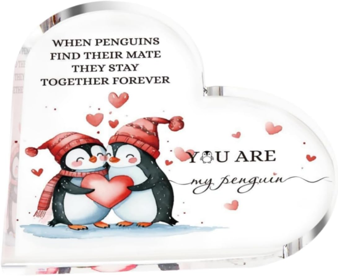 Valentines Day Gifts for Him Her, Anniversary Acrylic Keepsake 5.1 * 5.1 in Boyfriends Girlfriends Gifts Husband Wife Valentines Anniversary Wedding (Heart) image number 2