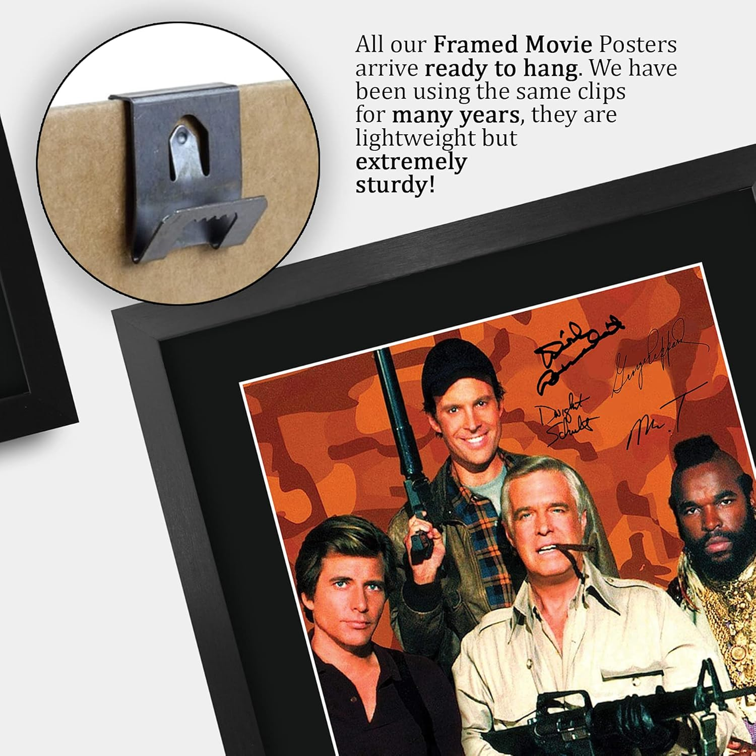 HWC Trading FR A3 the A-Team George Peppard, Mr T Gifts Printed Signed Autograph Poster for TV Memorabilia Fans - A3 Framed image number 1