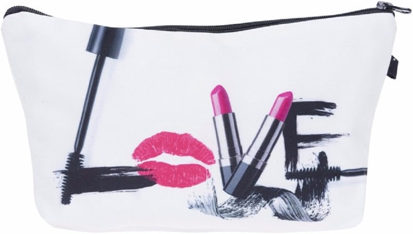 Fashionable Toiletry Bag, Cosmetic Bag, Make-Up Bag, Water-Repellent, Original Print Motifs for Travel, Holidays and Everyday Use, Three Baby Pugs image number 1