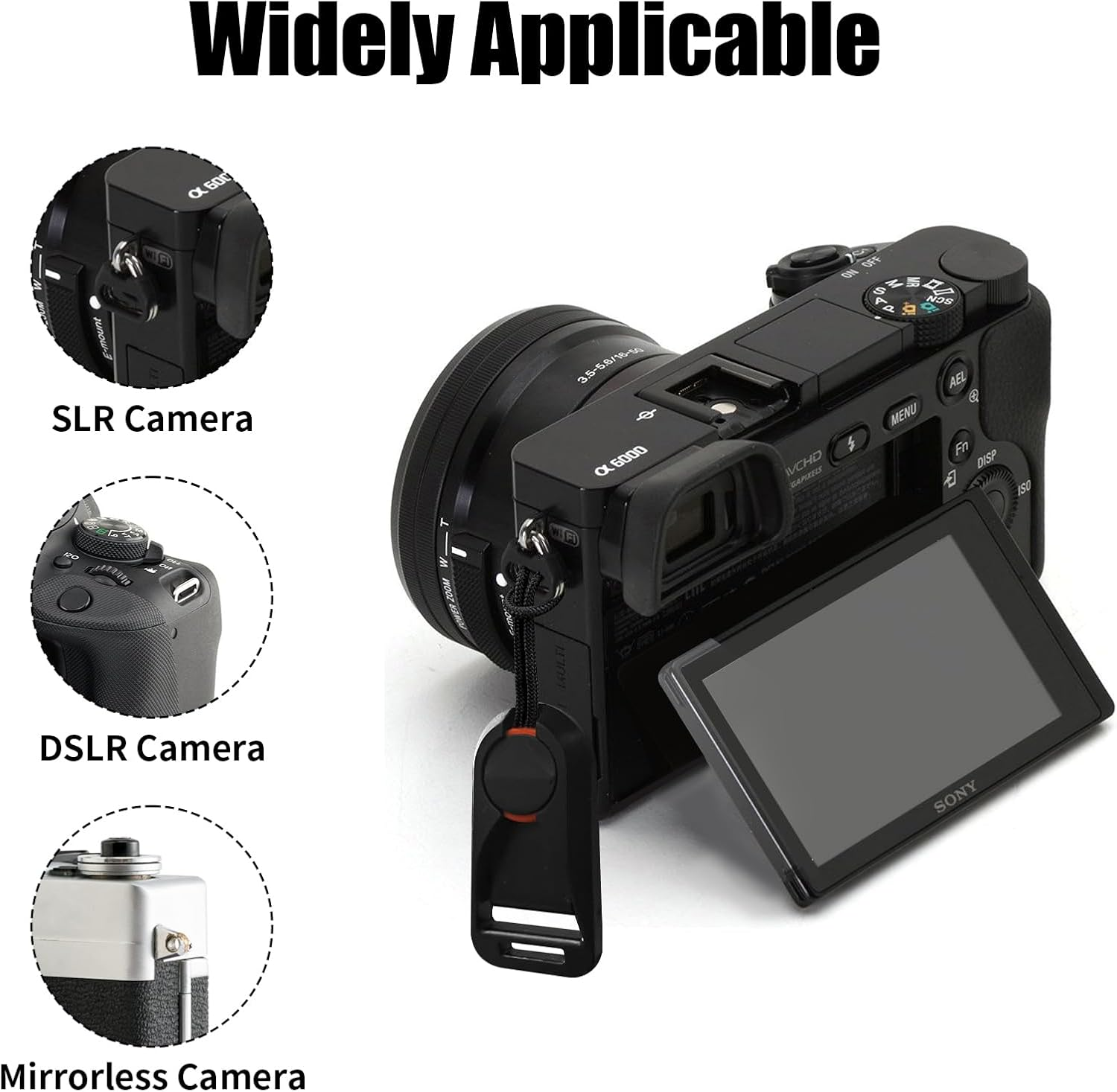 QMLING Camera Strap Quick Release, Climbing Rope Camera Strap, Camera Neck Shoulder Strap for SLR DSLR Digital Mirrorless Camera