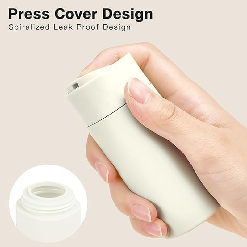 Travel Bottles for Toiletries, 5 Pack Travel Size Containers, TSA Approved Leak Proof Refillable Portable Toiletry Bottles Set with Clear Toiletry Bag for Shampoo Conditioner, Lotion (White) image number 6