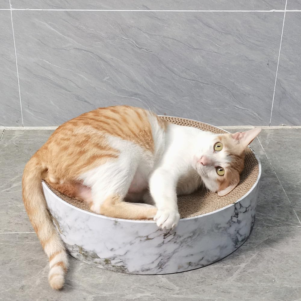 Zodiac Stone Pattern round Cat Scratcher 40X40X10Cm image number 2