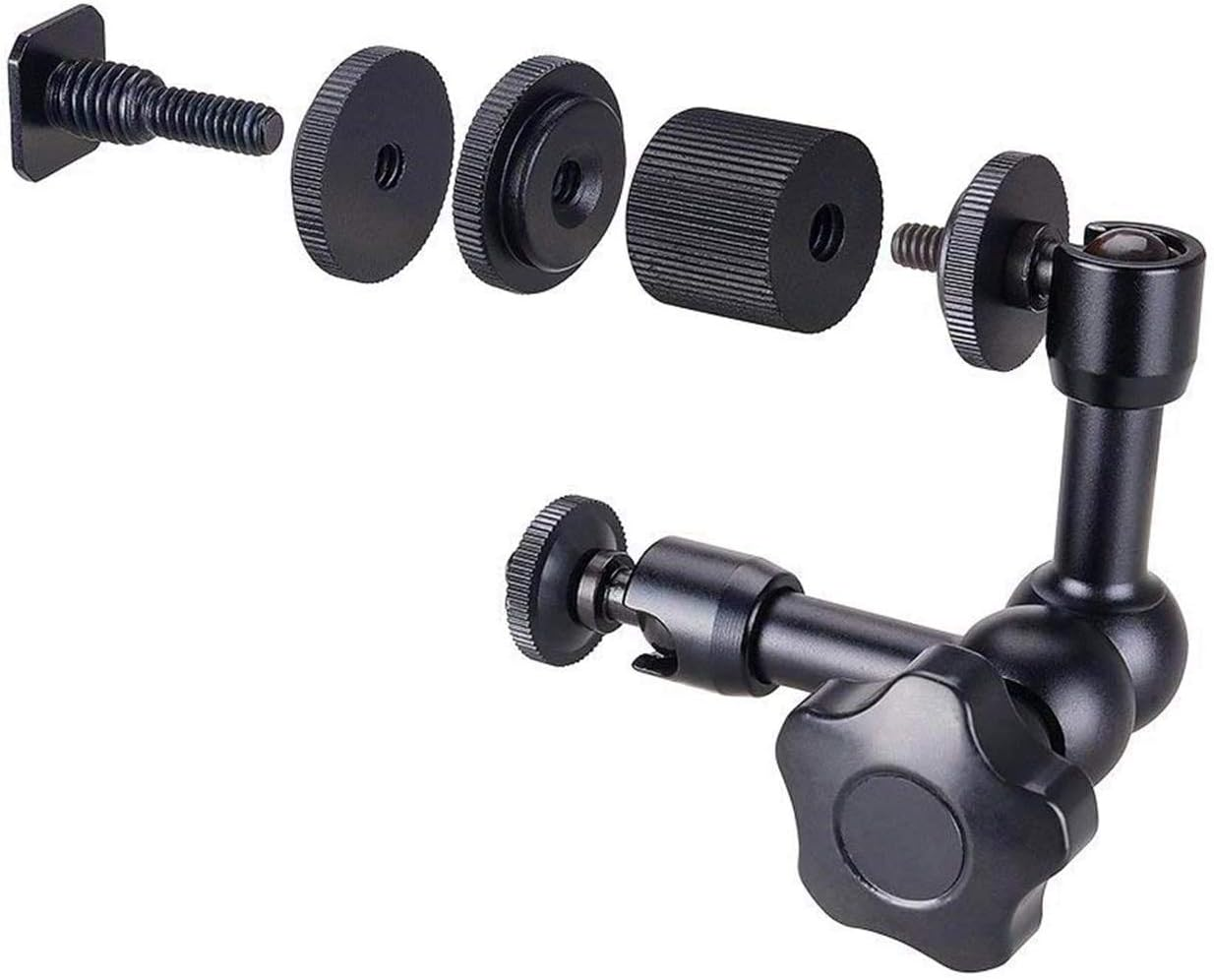 WANBY Magic Arm 7" Articulating Friction Arm & Large Adjustable Super Clamp Pliers Clip with 1/4" and 3/8" Thread for DSLR Camera Rig LCD Monitor LED Flash Lights