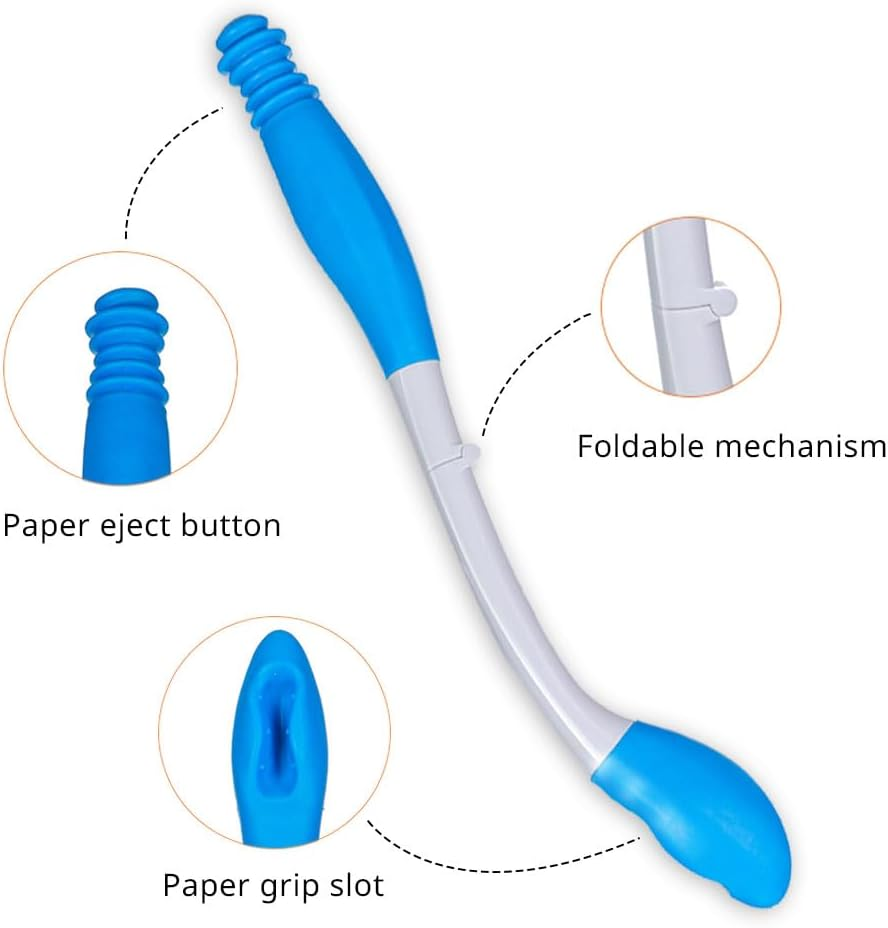 Foldable Long Reach Comfort Wiper - Bottom Wiping Aid - Butt Wiper Self Wipe Assist Toilet Aids Wand - Daily Living Bathroom Aid for Limited Mobility image number 5