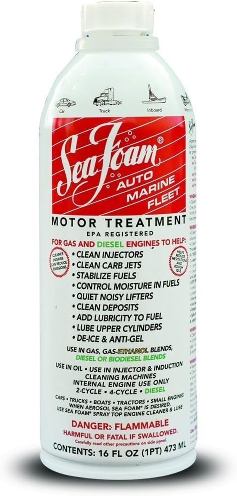 1 Pack (16 Ounce) : Sea Foam Sf-16 Motor Treatment, 16 Oz
