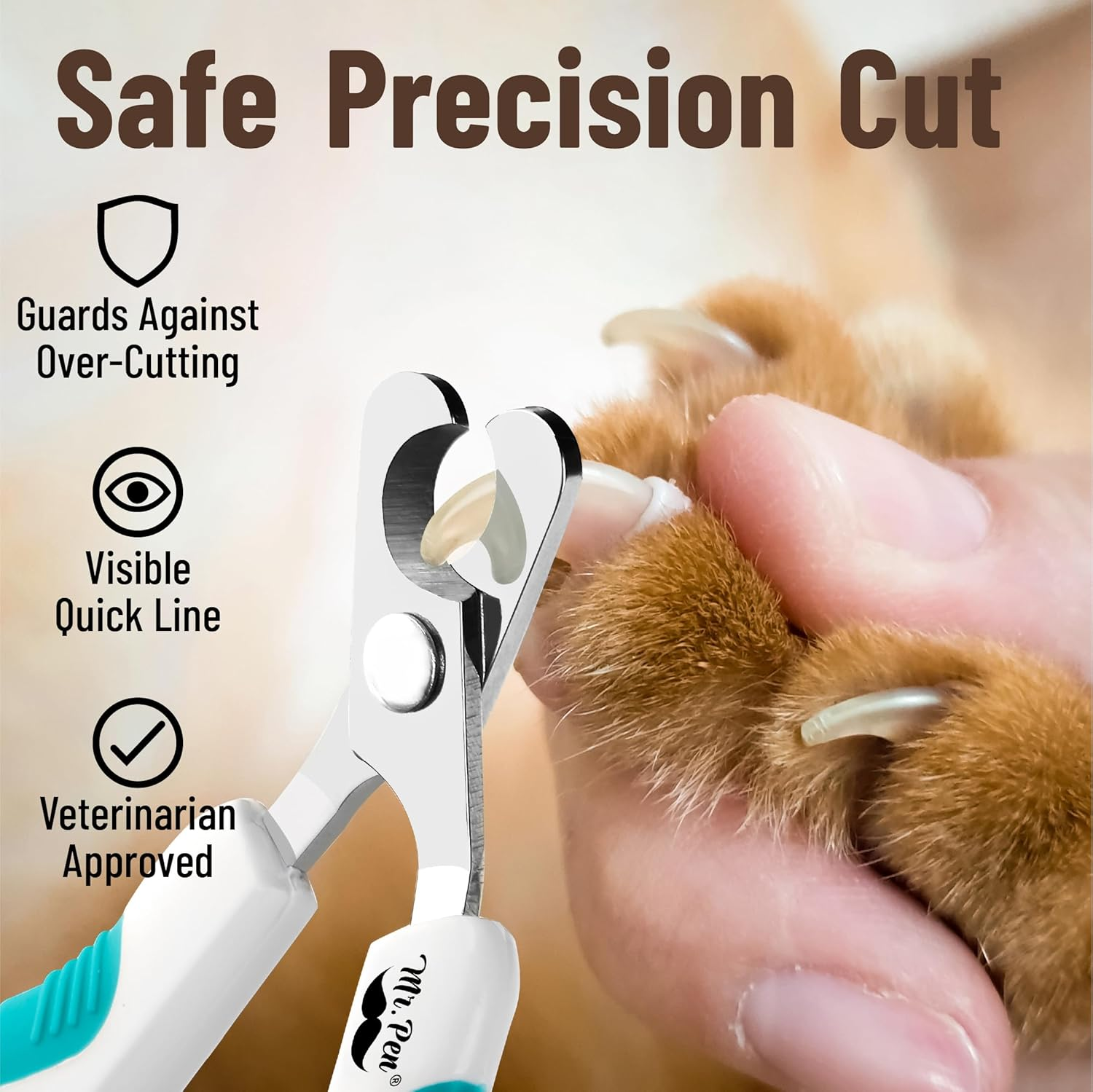 Mr. Pen- Cat Nail Clipper, Kitten Nail Trimmers, Pet Nail Cutter - Brown image number 4