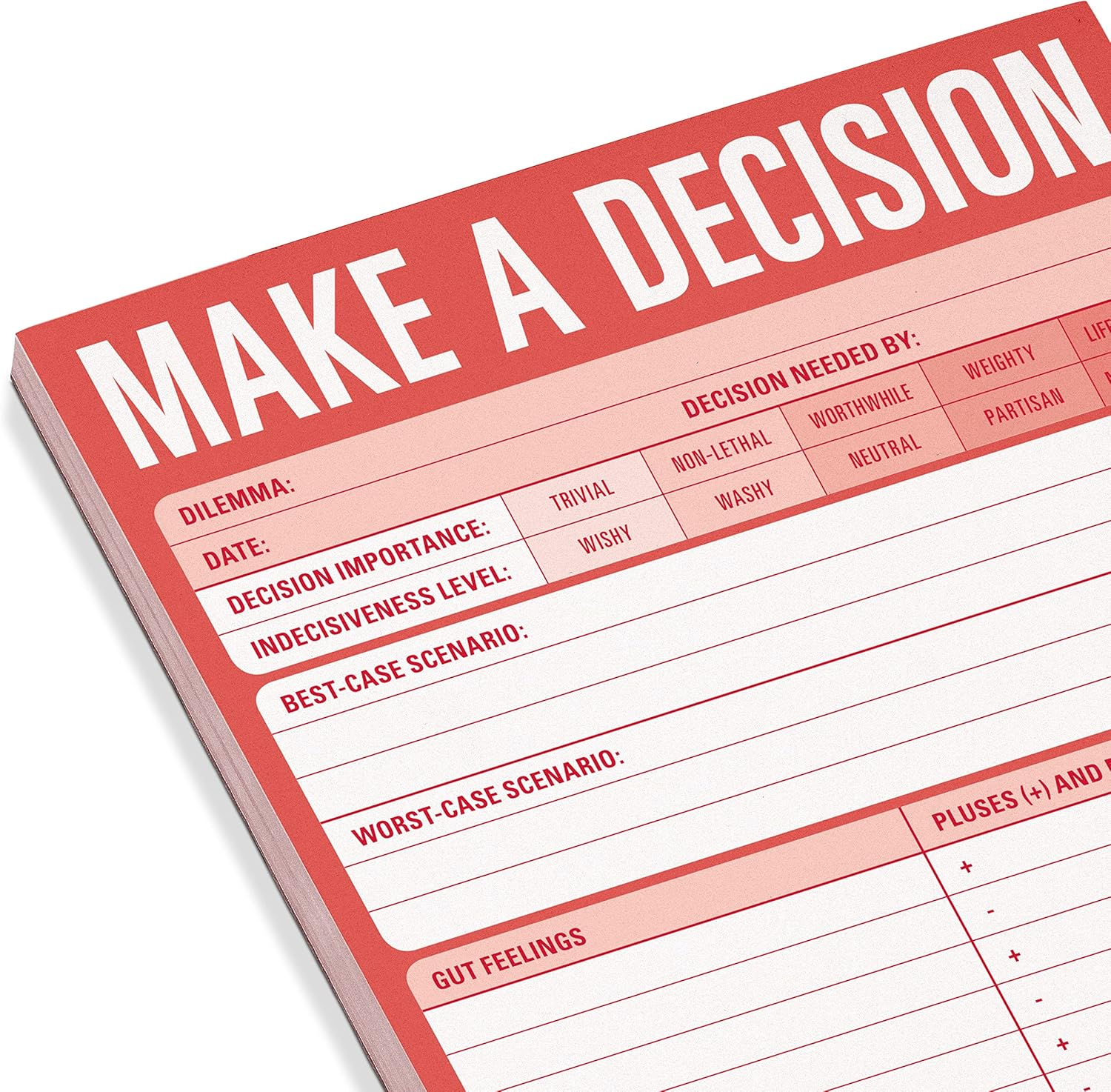 Knock Knock Make a Decision Checklist Note Pad, 6 X 9-Inches image number 3
