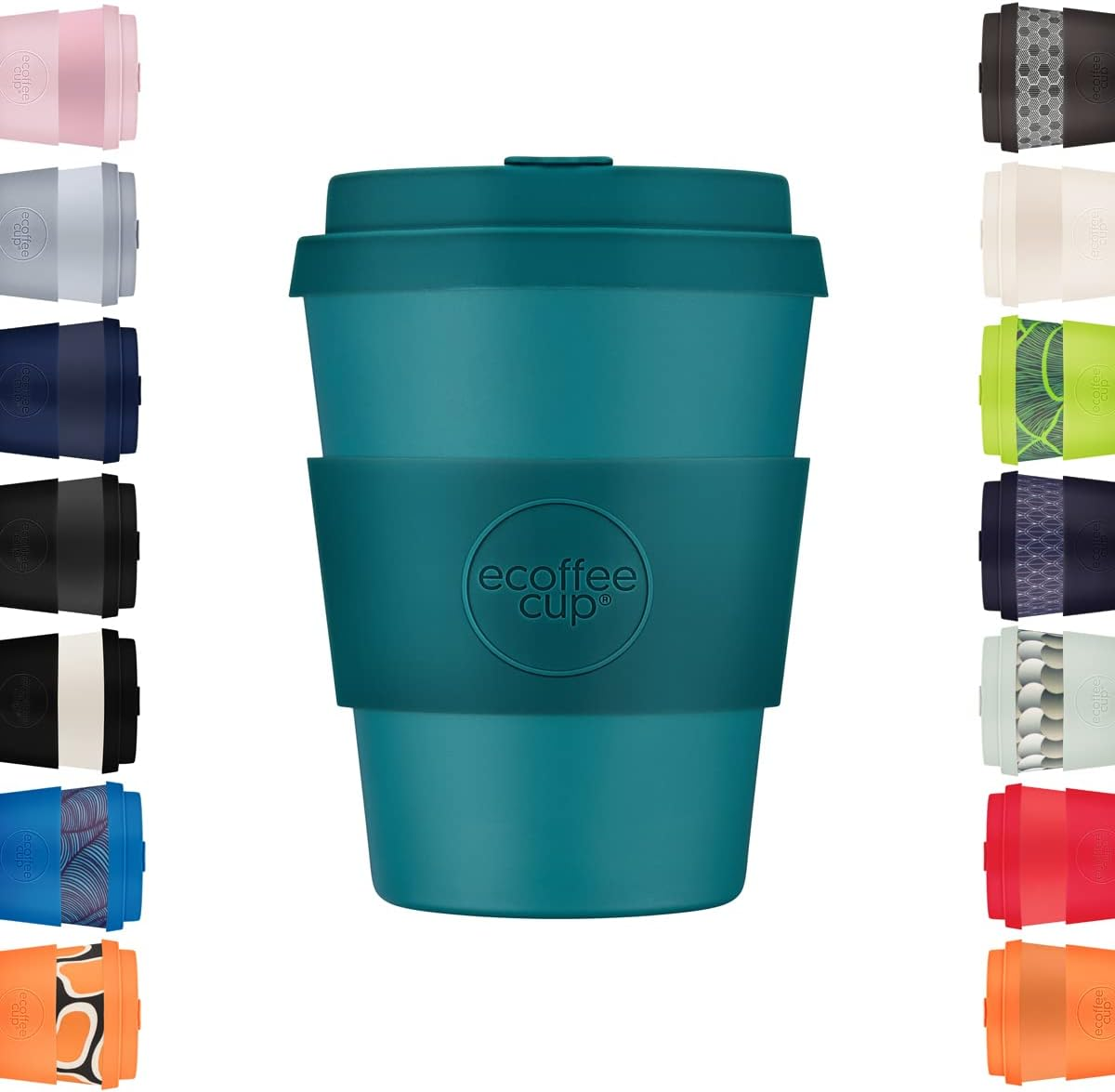Ecoffee Cup 12Oz (350Ml) Reusable Coffee Cup &ndash; PLA Plant-Based Travel Mug with Silicone Lid, Melamine Free & Dishwasher Safe &ndash; Drempels