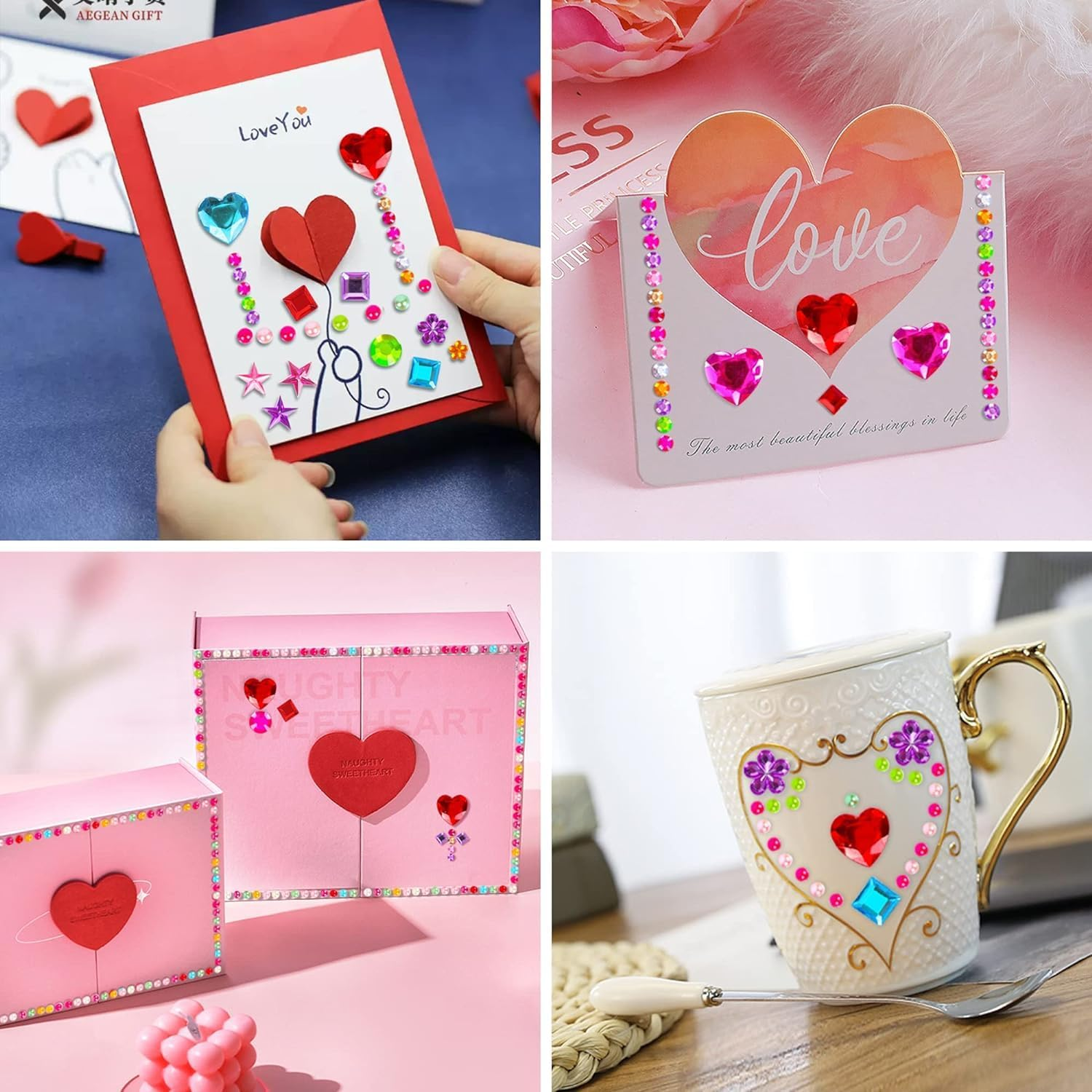 Rhinestone Stickers, Rhinestones for Crafts - Self Adhesive Jewels Stickers, Acrylic Gems DIY Craft Decorative Diamond Stickers, Small for Kids(880Pcs Gem) image number 2