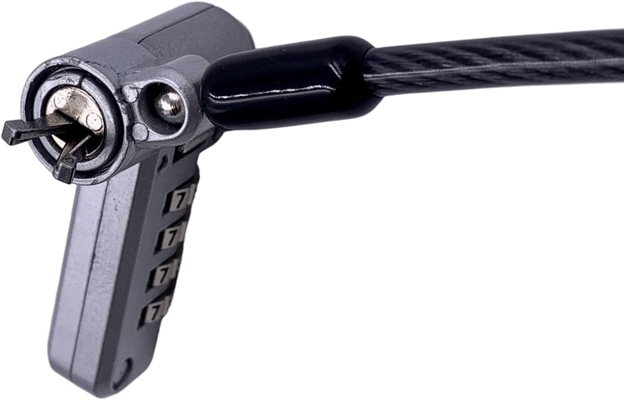 Bosvision Laptop Security Cable Lock, for 3 Security Slots (K Standard, Nano and Wedge) Combination, 6.5 Feet (200Cm) &Oslash;4.5Mm Stainless Steel Cable image number 6