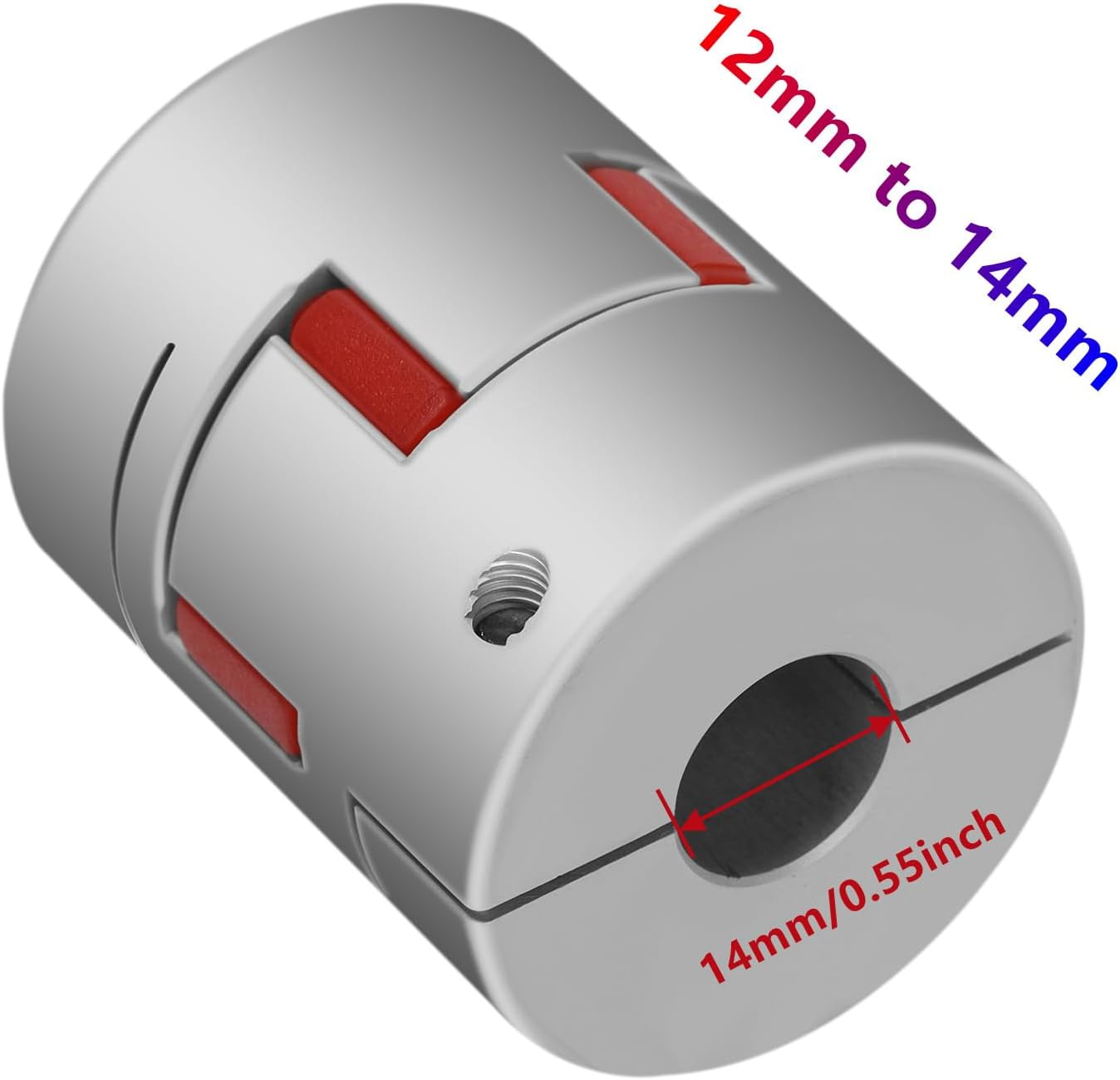 Aluminum Flexible Coupling D40Xl55,12Mm to 14Mm Spider Coupler Plum Shape for Servo Stepper Motors, CNC Machine, 3D Printer Parts image number 4