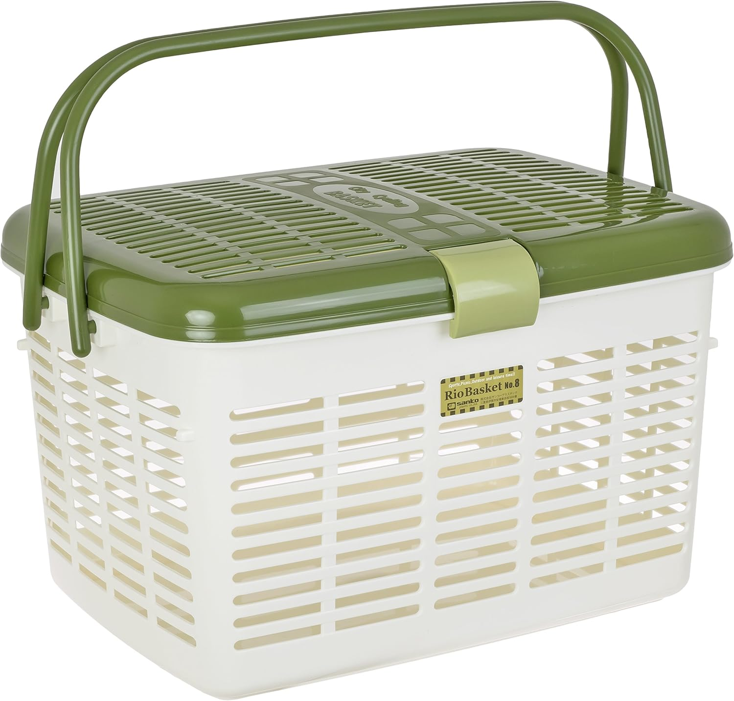 Sankoplastic Picnic Basket RB-66 Earth Beige 117281 Approx. Width 15.9 X Depth 11.9 X Height 10.3 Inches (40.3 X 30.3 X 26.1 Cm)