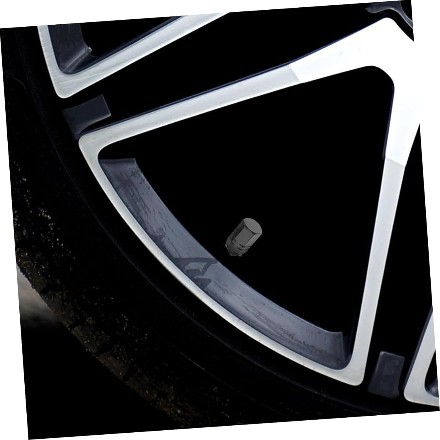 Beatifufu Tire Valve Caps 24Pcs Black Car Valve Stem Caps Compatible with Cars Suvs Bikes Sturdy Aluminum Alloy for Automotive Wheels Accessories