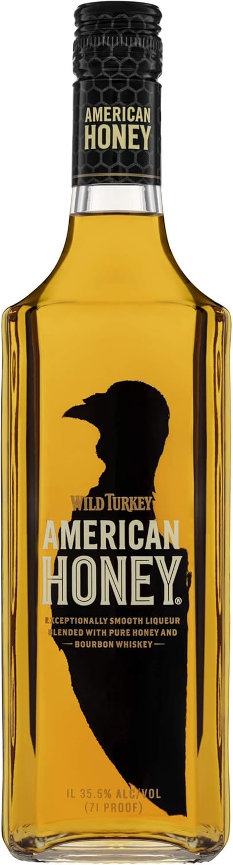 Wild Turkey American Honey Exceptionally Smooth Liqueur Blended with Honey and Bourbon Whiskey 1 Litre