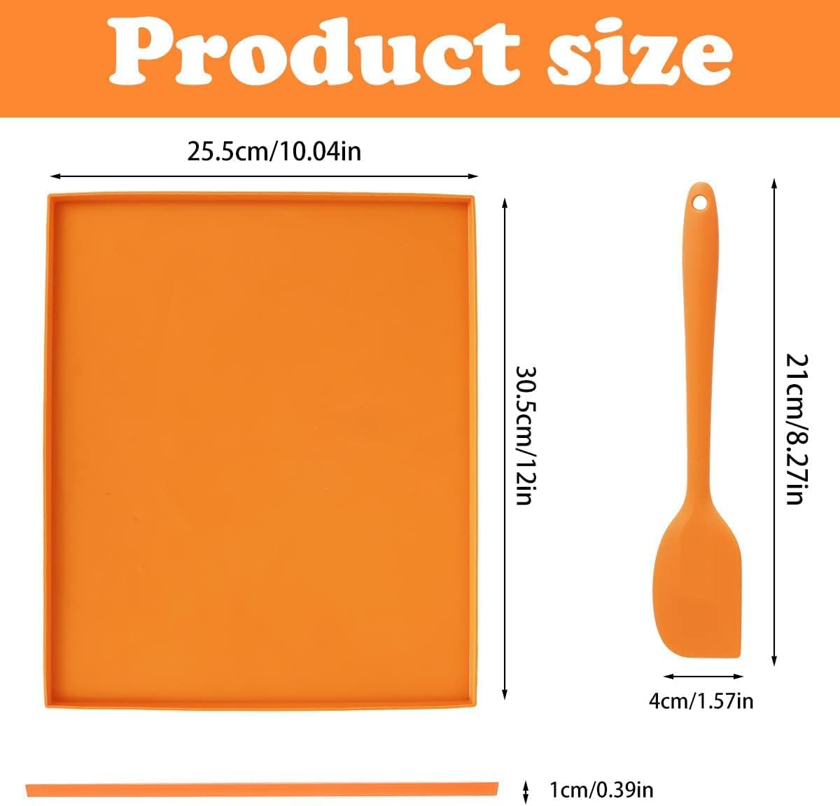 4Pcs Silicone Dehydrator Sheets with Silicone Scraper, Non-Stick Food Fruit Dehydrator Trays Baking Mats Reusable Mat for Making Fruit Leather Vegetables Herbs image number 2