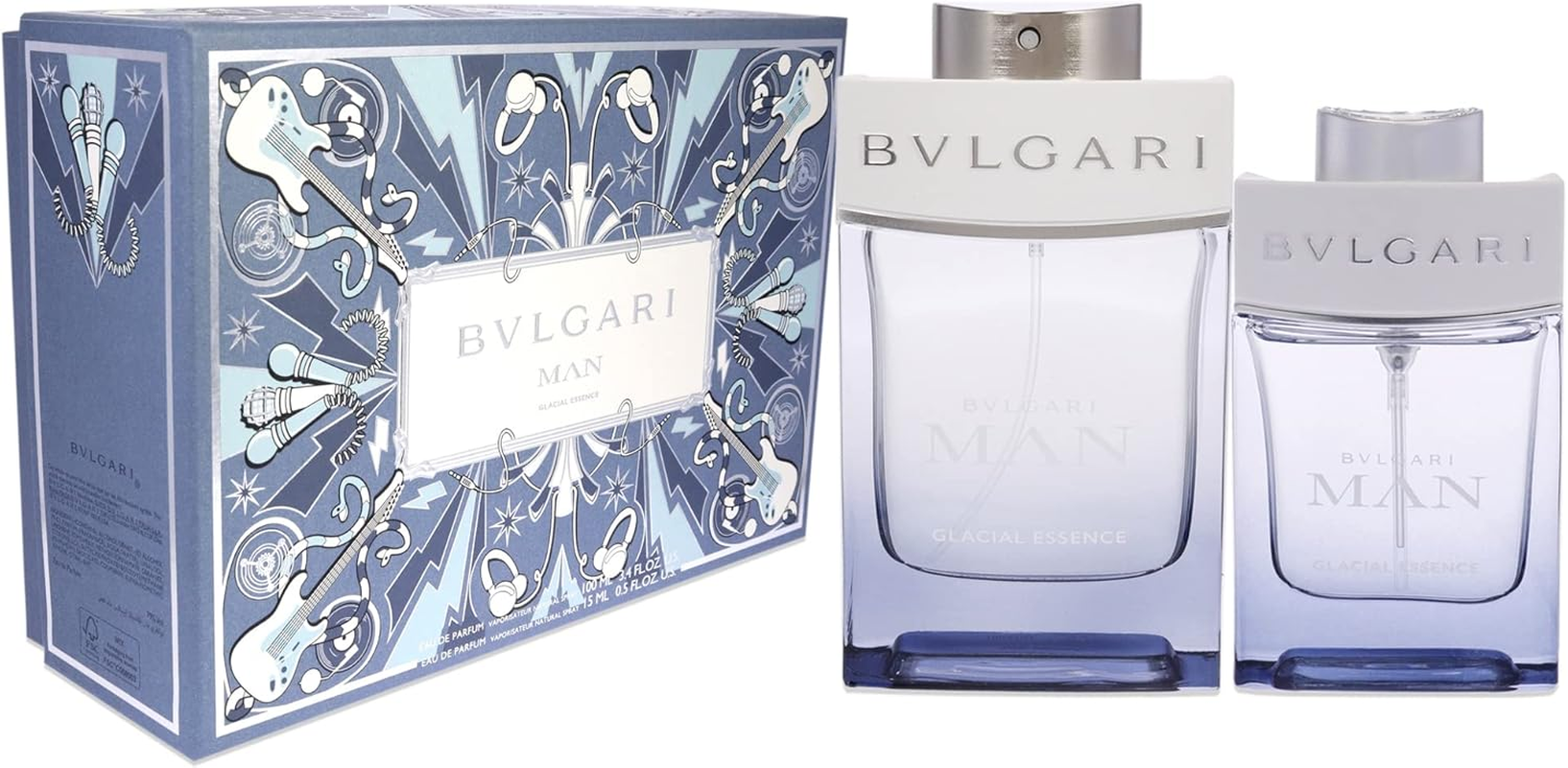 Man Glacial Essence by Bvlgari for Men - 2 Pc Gift Set 3.4Oz EDP Spray, 0.5Oz EDP Spray image number 1