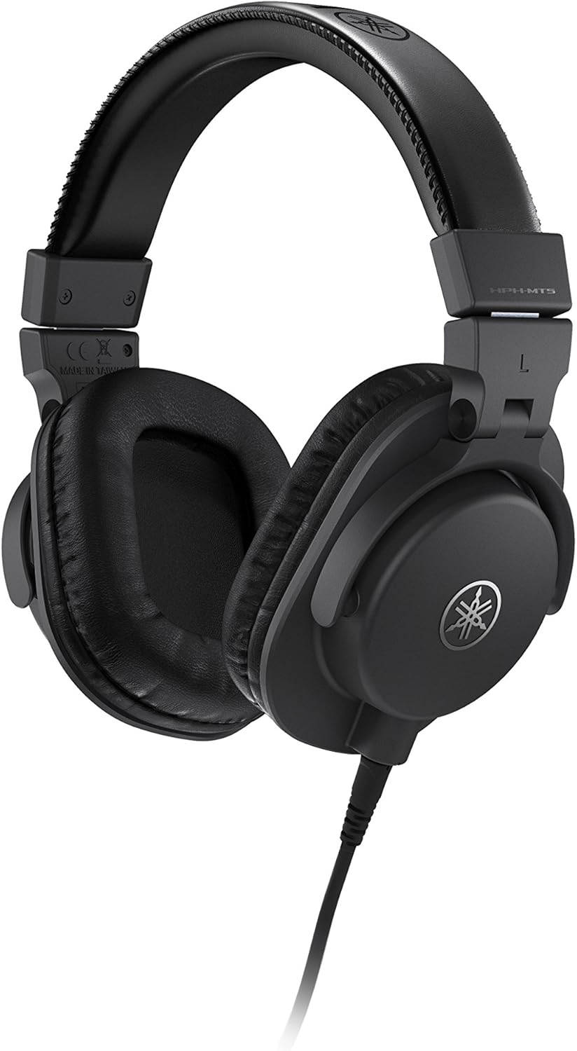 Yamaha HPH-MT5 Closed Back over Ear Studio Monitor Headphones, Black