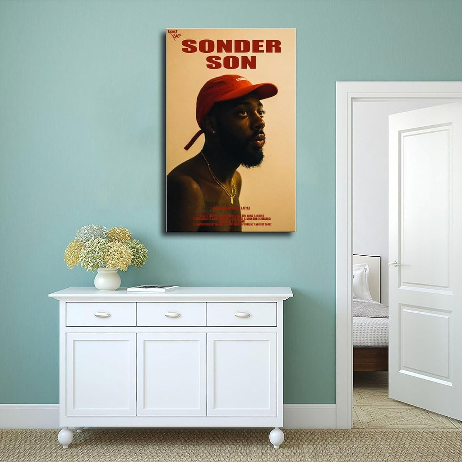 TOBIANG Sonder Son Music Album Cover Signed Limited Edition Canvas Poster Bedroom Decor Office Room Decor Gift Unframe:16X24Inch(40X60Cm) image number 2