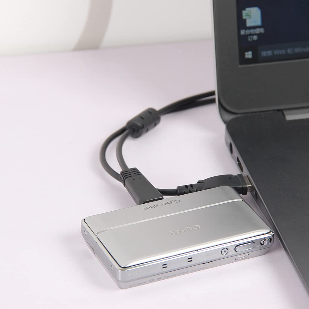 GONOLOWAY Replacement VMC-MD3 USB Charging Cable Compatible with Sony Digital Camera DSC-W350D W360 W380 W390 W570 TX100 TX66 H70 HX100 HX9 HX7 HX7V and More (3.3Ft) image number 3