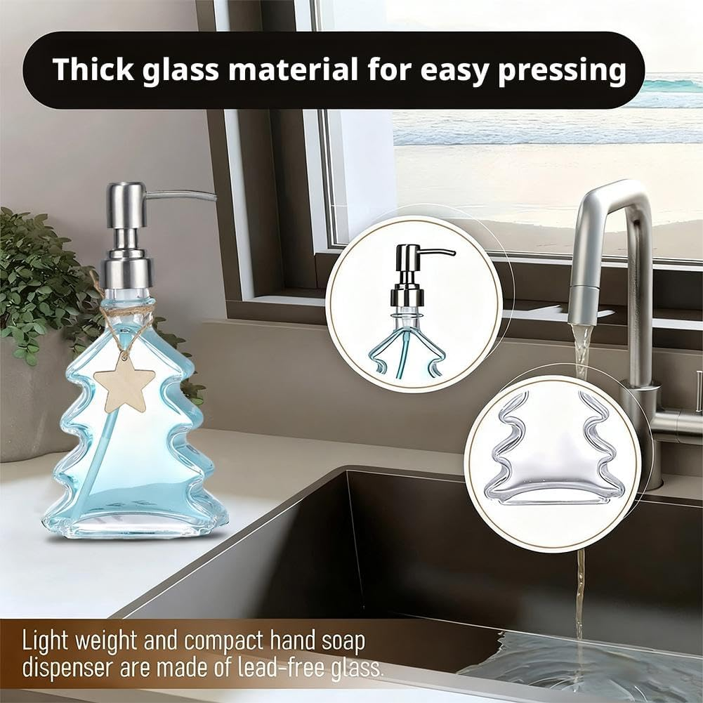 Christmas Nutcracker Soap Dispenser, Acrylic Nutcracker Soap Dispenser, Clear Acrylic Nutcrackers Soaps Dispensers, for Holiday Bathroom and Home Kitchen Accessories, Decorative image number 2