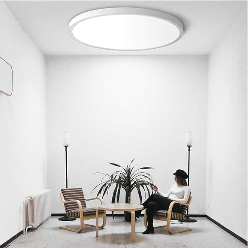 Flush Mount Ceiling Light 24W Daylight 6500K - Ultra-Thin 2.5Cm 2400Lm, Pack of 2 image number 4