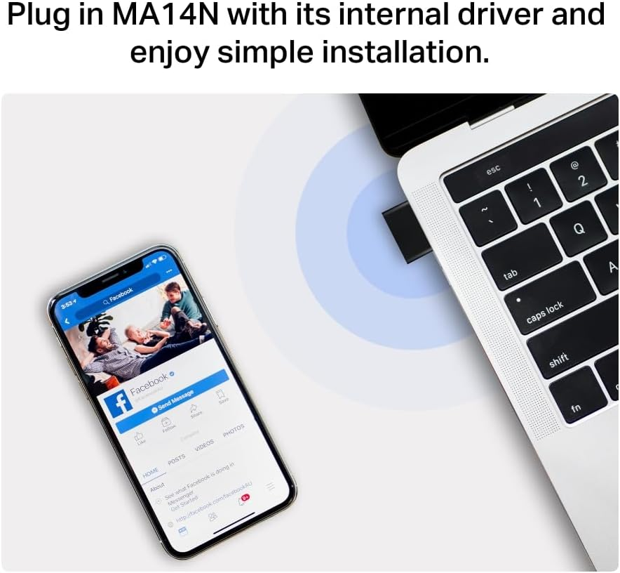 Mercusys AX300 Nano Wireless USB Adapter, Wi-Fi 6, Lower Latency Gameplay, WPA Security, MU-MIMO, OFDMA, Pre-Loaded Driver, Nano-Size, Easy Setup & Flexible Desgin, Wide Compatibility(Ma14N) image number 1