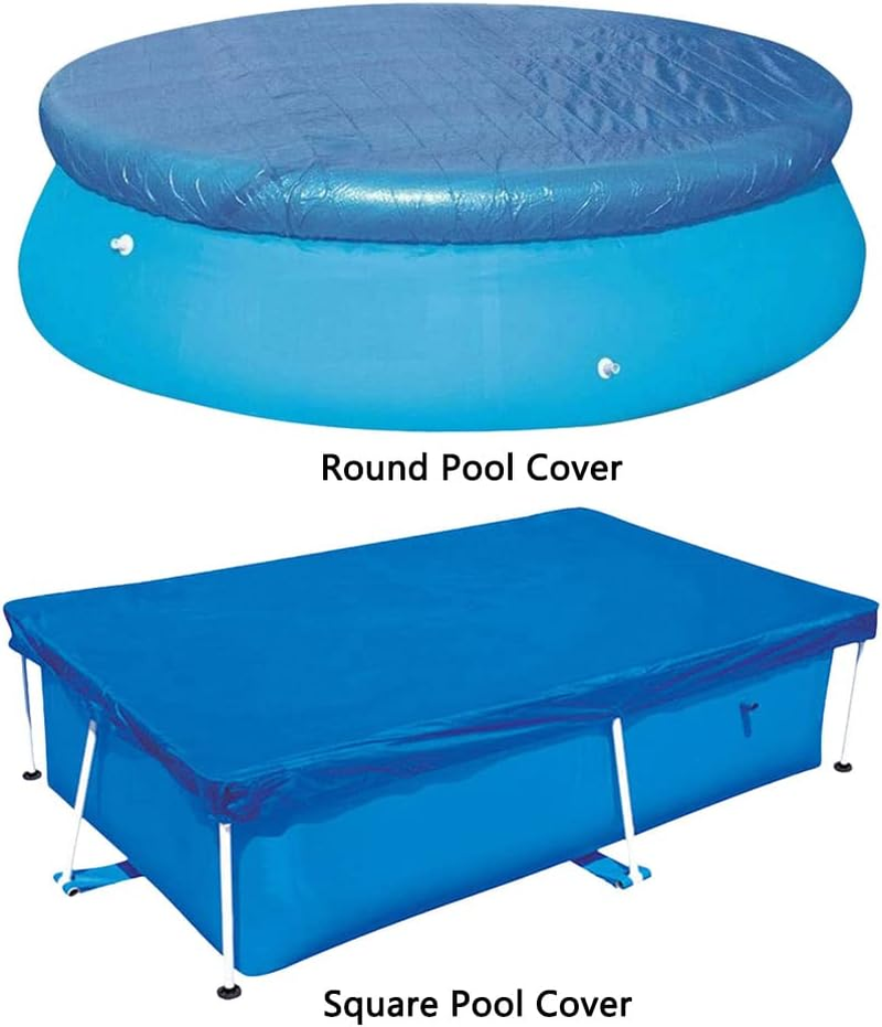 210Cm / 6.89FT round Pool Cover, Foldable Drawstring Design Solar Cover Heat Insulation Film Frame for 183Cm / 6FT Swimming Pool