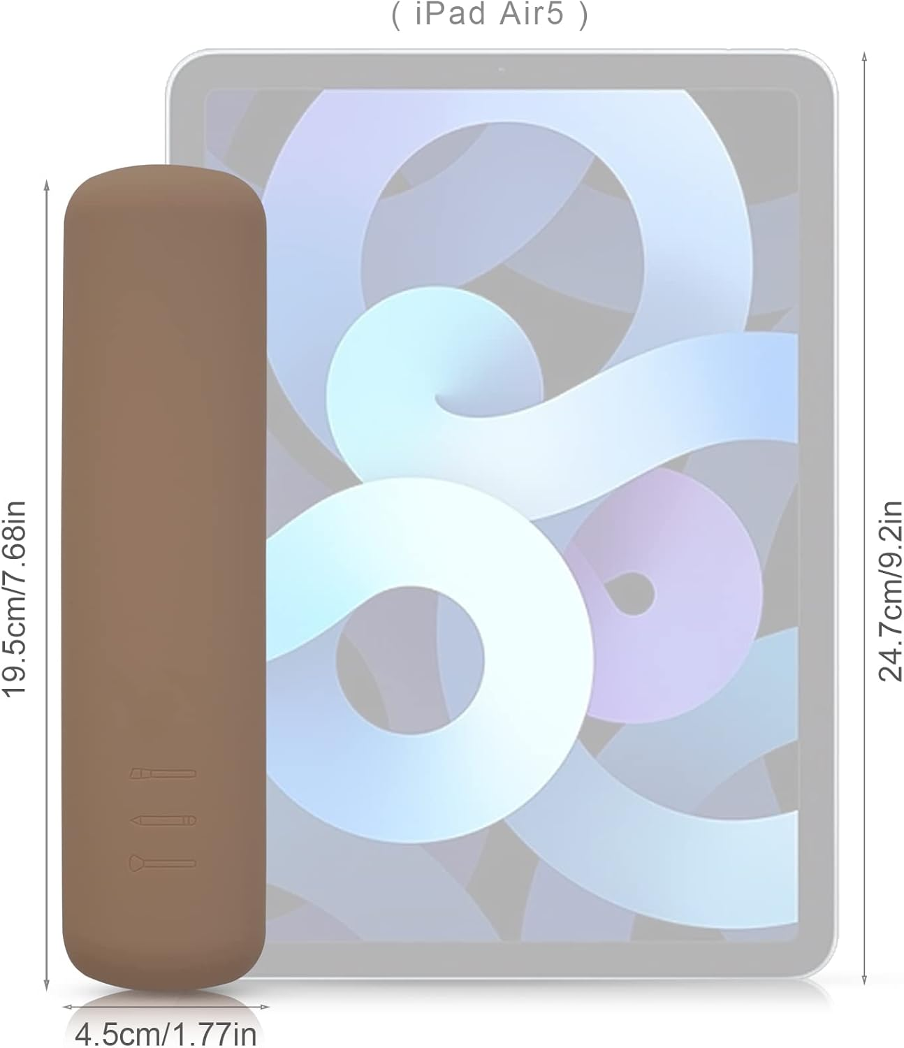 BEZOX Trendy Makeup Brush Holder - Silicon Makeup Brushes Travel Case, Waterproof Cosmetic Brush Travel Holder for All Your Brushes(Brown) image number 2