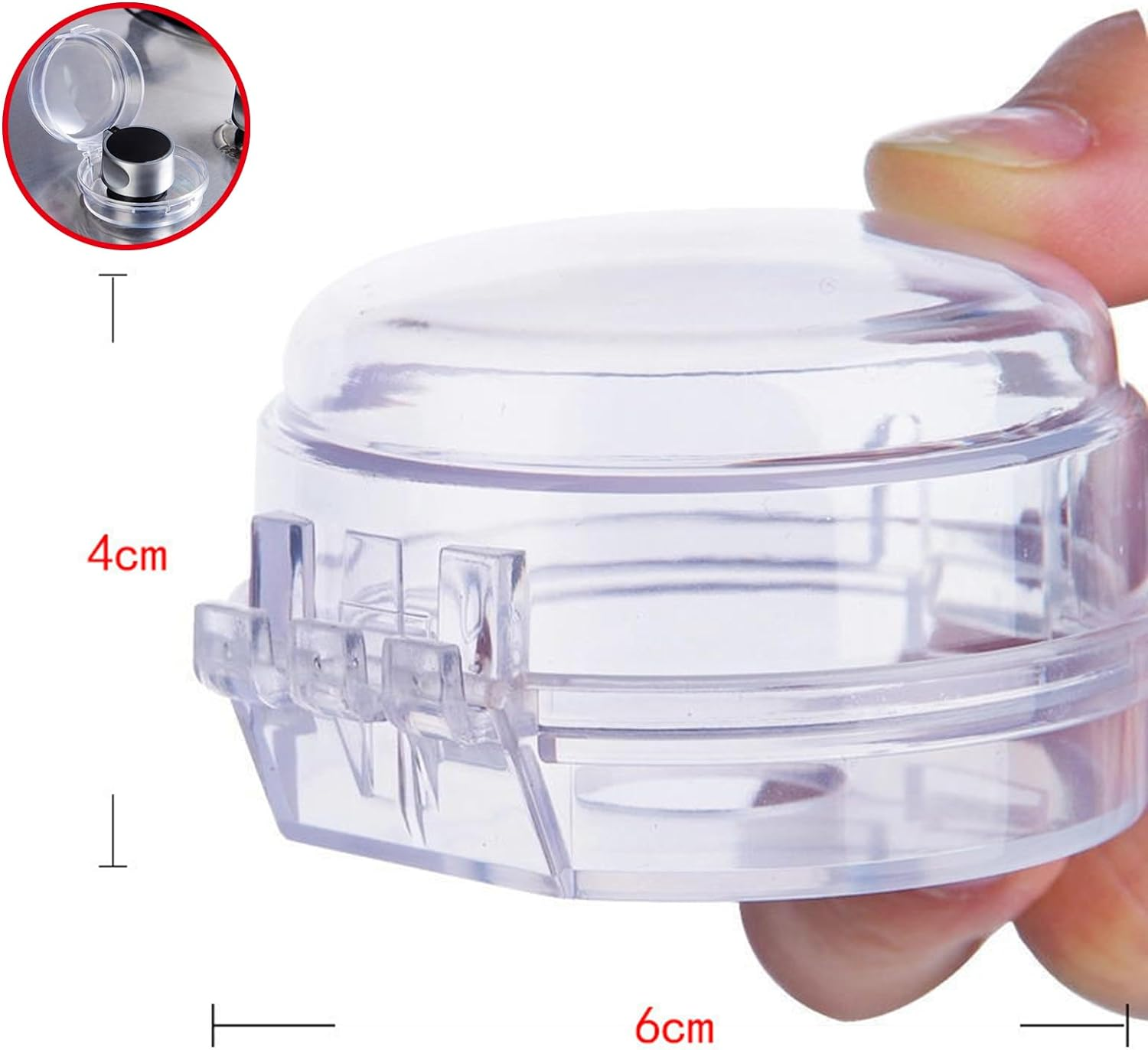 Universal Gas Knob Covers Upgraded - Gas Stove Knob Covers, Clear Child Safety Oven Knob Cover Lock Stove Protector for Kids Stove Guard (Black 6 Pieces) image number 1