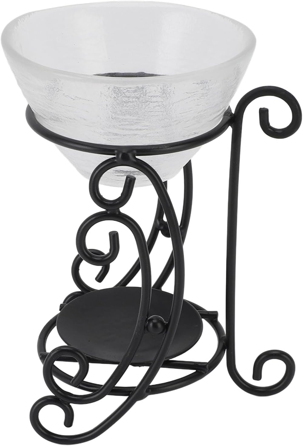 Essential Oil Burner, Metal Iron Glass Wax Melt Burner for Stress Relief, Meditation, Home Decoration Tealight Candle Holder image number 6