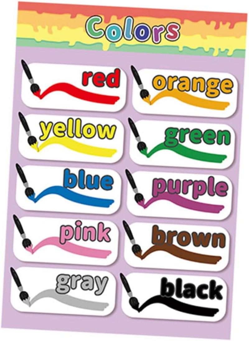 COHEALI Children Early Education Poster Set 4Pcs Preschool Educational Wall Charts for Toddlers Including Alphabet Numbers Farm Animals Waterproof and Reusable 15.7X11In image number 4