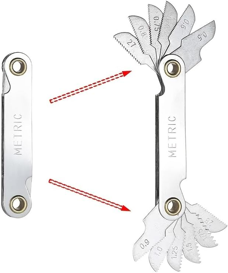 Tap and Die 32Pcs Set VS24-2 Metric Threading Tool Kit with Metal Storage Case for Cutting External and Internal Threads in Steel Includes Taps Dies Wrenches Screw Pitch Gauge and Screwdrivers image number 2