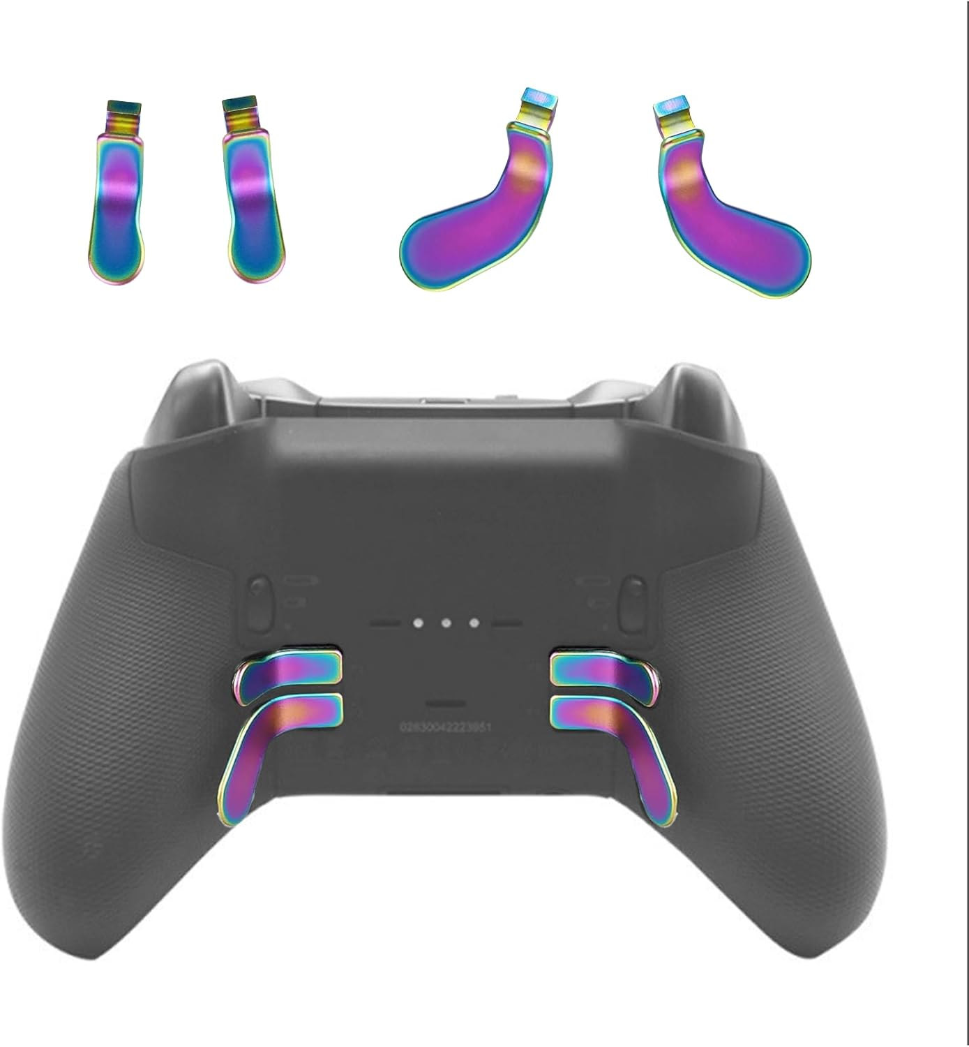 4 Pcs Elite 2 Core Controller Paddles for Xbox One Elite Series 2, Elite Control Paddles for Xbox One Elite, Elite Controller Metal Paddles for Xbox One Elite Series 2 (Rainbow) image number 1