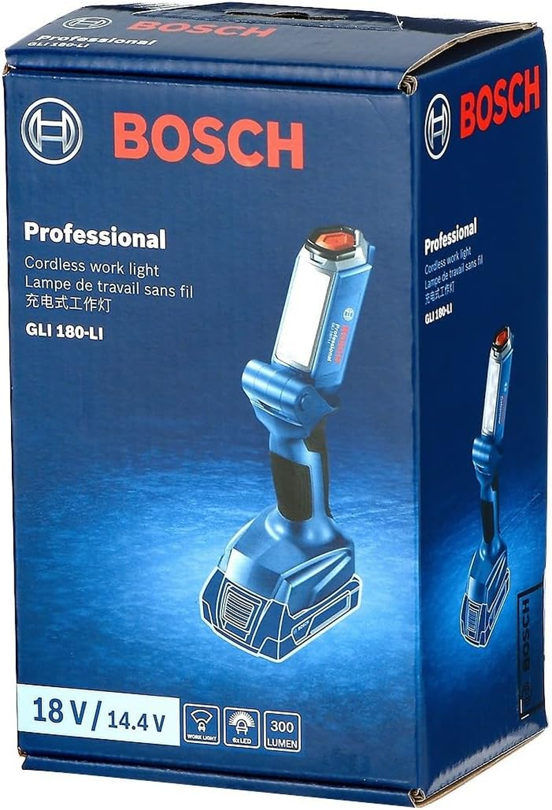 Bosch Professional 18V System GLI 18V-300 Cordless LED Light (Max. Brightness Level of 300 Lumens, excluding Rechargeable Batteries and Charger, in Cardboard Box) image number 3
